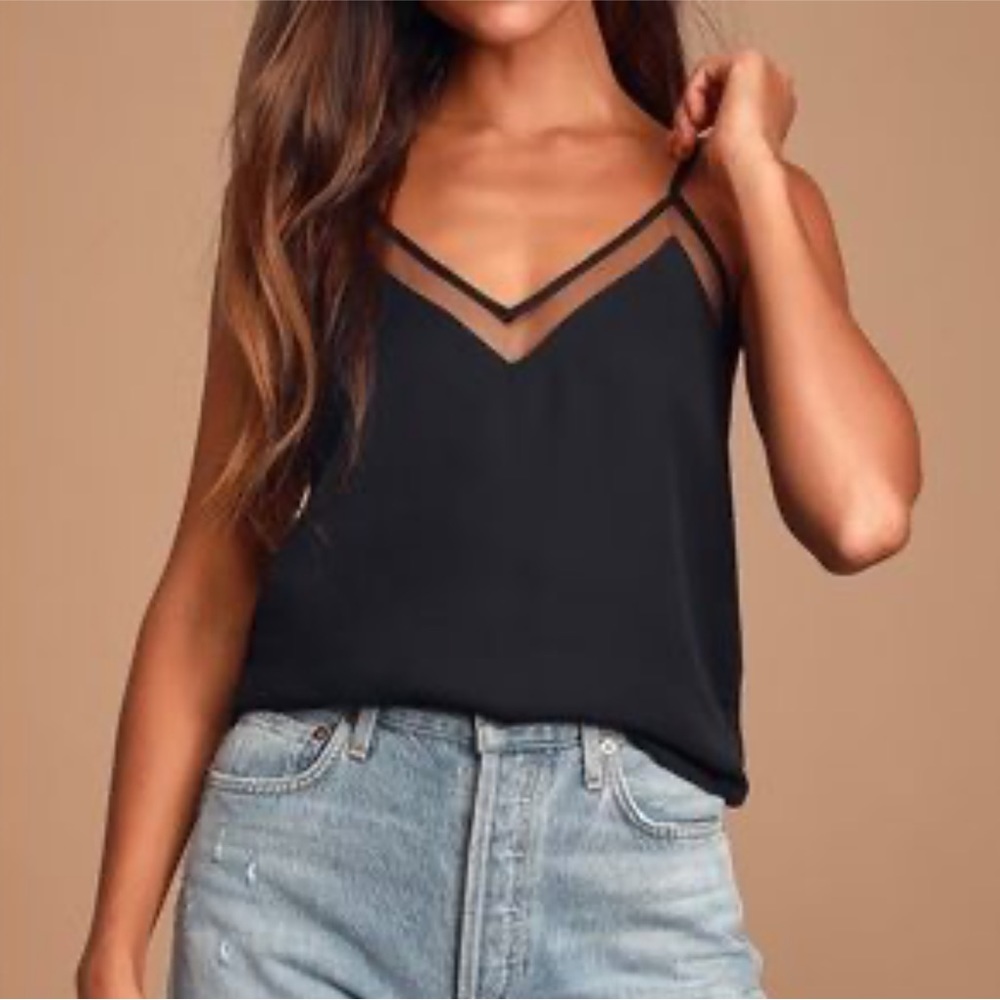 Lulu's Black Camisole Top